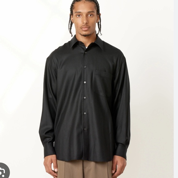 Auralee Wool Black Shirt - Picture 4 of 11